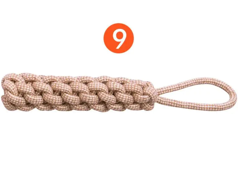 Natural Cotton Hemp Dog Toy Set