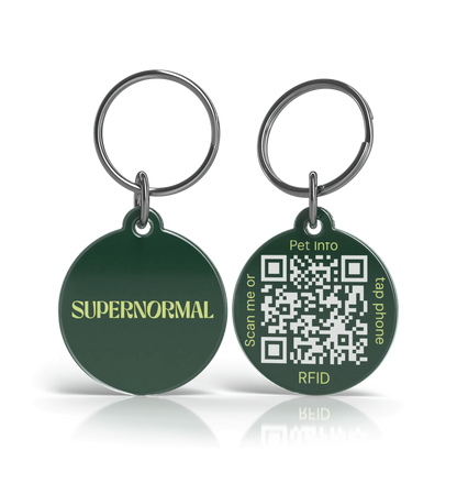 Supernormal QR Lifetime Tracking Pet Tag - GPS-Enabled Smart Pet ID