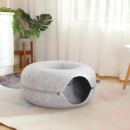 Felt Cat Donut Bed