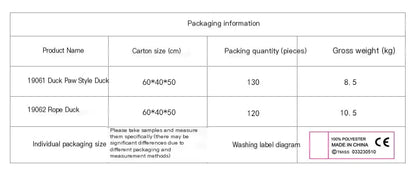 Plush Squeaky Duck Dog Toy