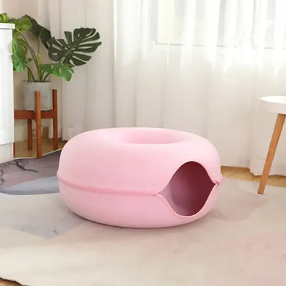 Felt Cat Donut Bed