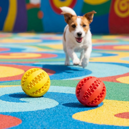 Chew-n-Clean Dog Toy Balls - Dual Pack