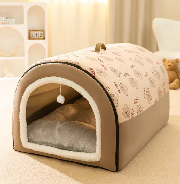 Cozy Sanctuary Tunnel Dog Bed