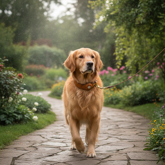 Leather Anti-Lost GPS Dog Collar