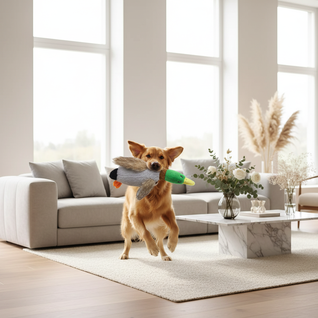 Plush Squeaky Duck Dog Toy