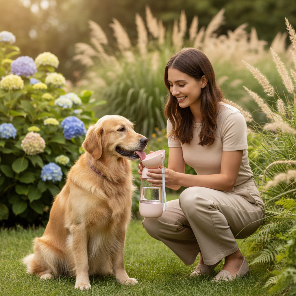 Portable Dog Water Bottle & Feeder