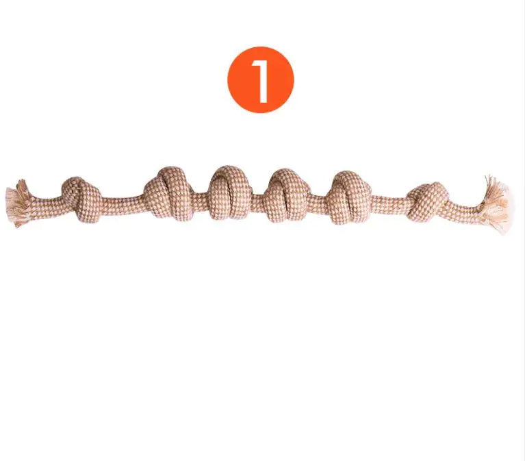 Natural Cotton Hemp Dog Toy Set