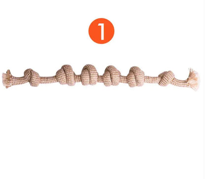 Natural Cotton Hemp Dog Toy Set