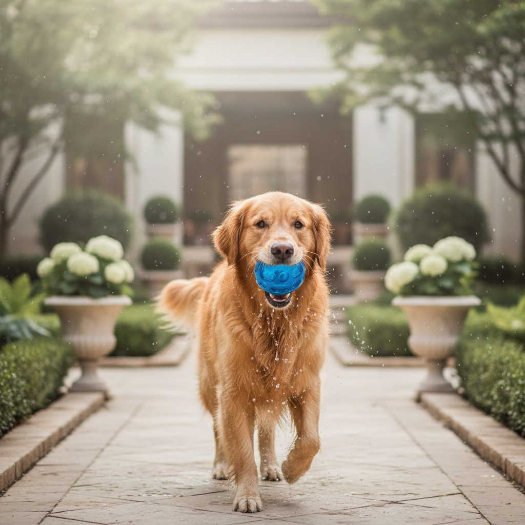 Waterproof Squeak Dog Toy Ball